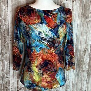 Peck & Peck 3/4 Sleeve Blouse size Small